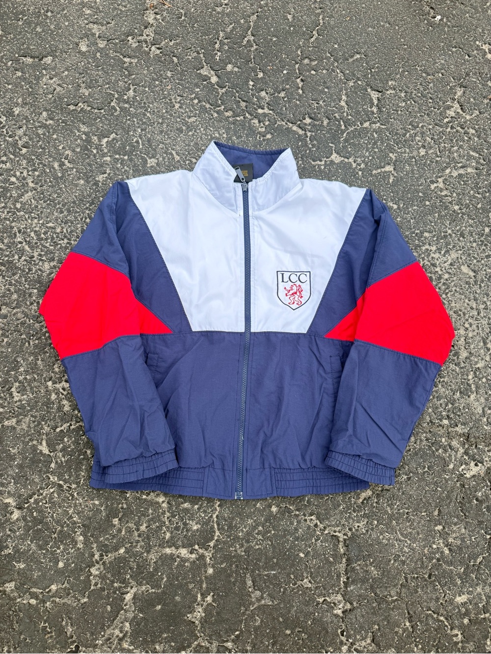 1990’s LCC Puma Colorblock Windbreaker Jacket - Navy, White & Red